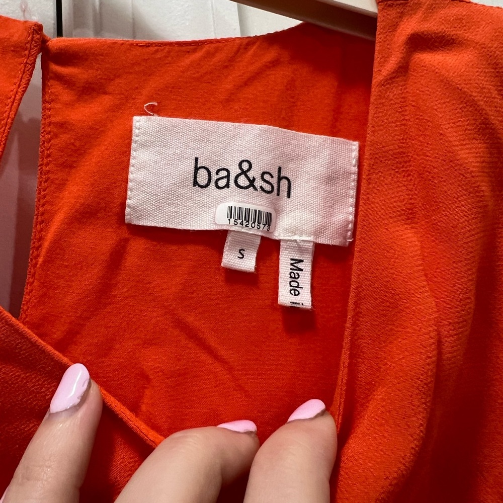 Ba&sh Orange Bonica Dress Size Small $350 - Picture 5 of 6